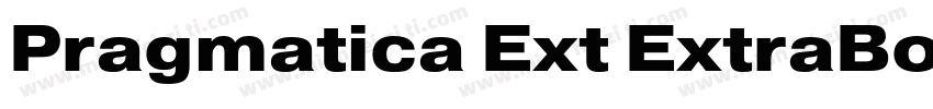Pragmatica Ext ExtraBold Obl字体转换